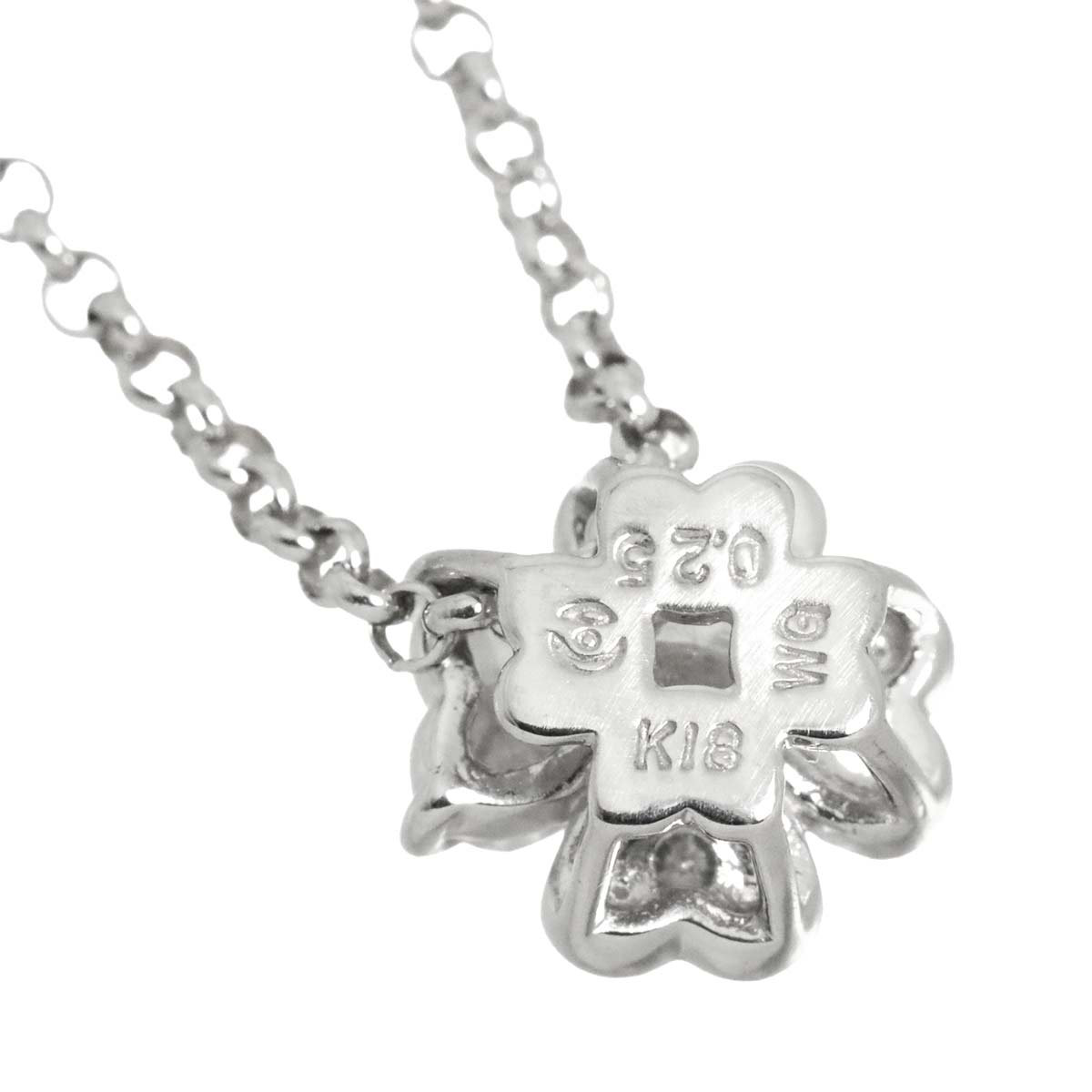 Diamond 0.25ct Necklace 18K White Gold 750