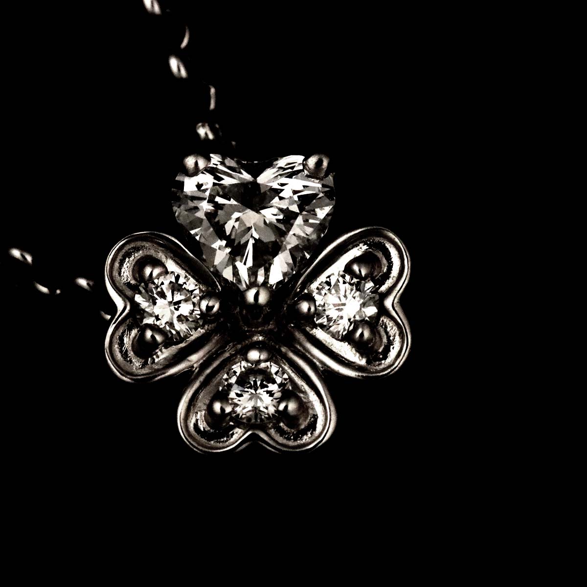 Diamond 0.25ct Necklace 18K White Gold 750