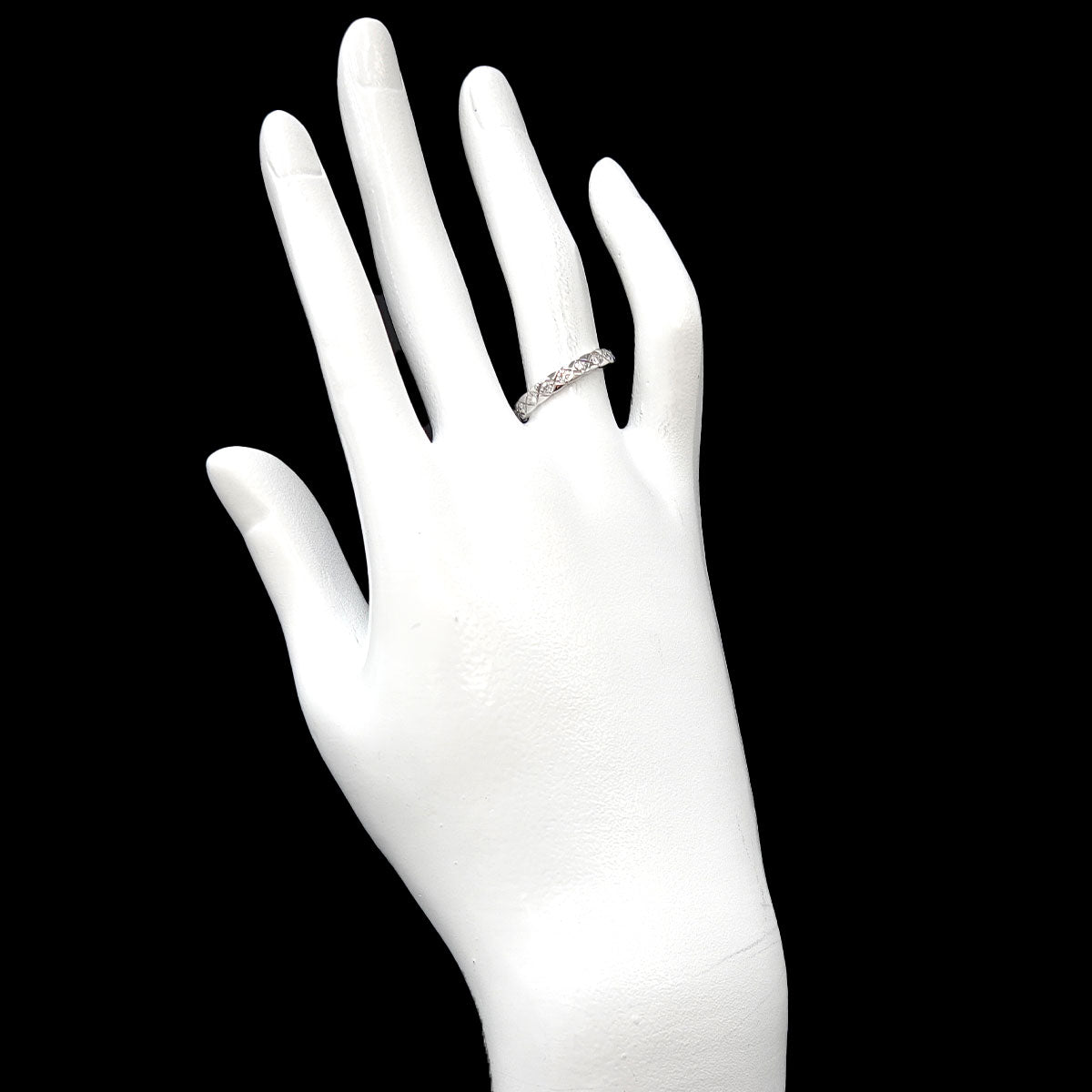 Coco Crush Mini Full Diamond Ring WG 750 size52 5.75-6(US)