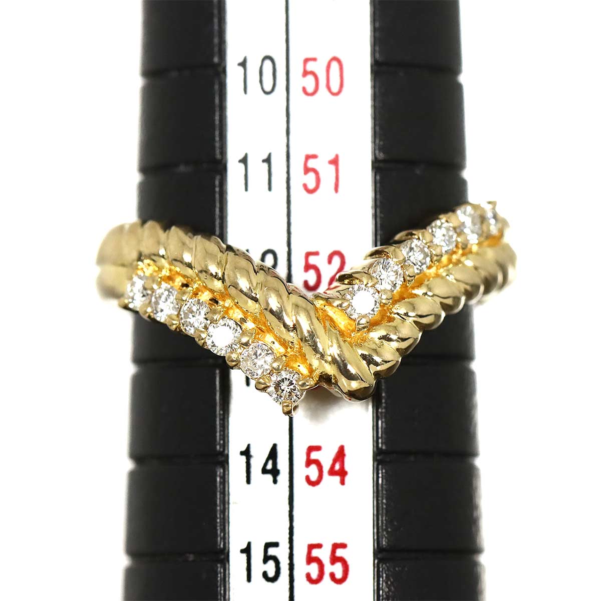 Diamond 0.23ct Ring 18K YG 750 Size6(US)