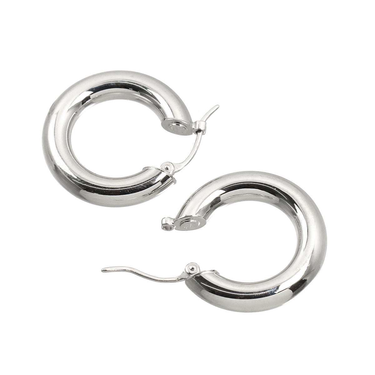 Earrings Pierced 18K White Gold 750