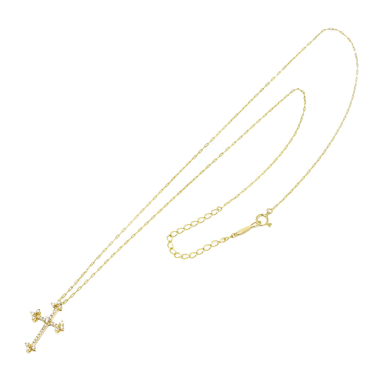 Cross Diamond 0.20t Necklace 18K YG 750