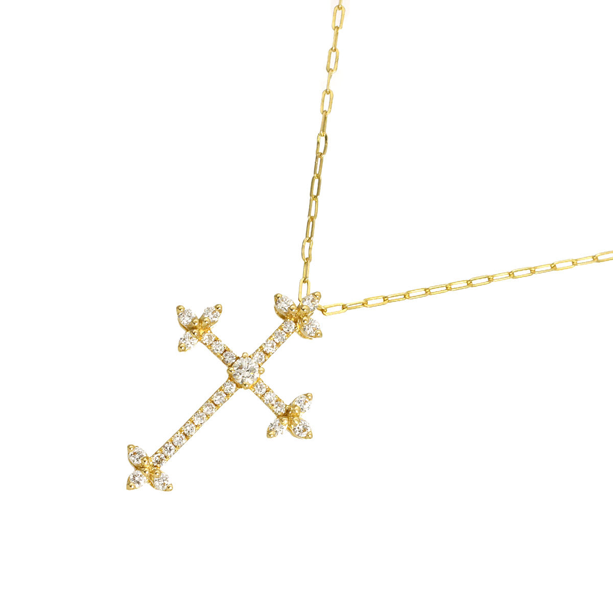 Cross Diamond 0.20t Necklace 18K YG 750