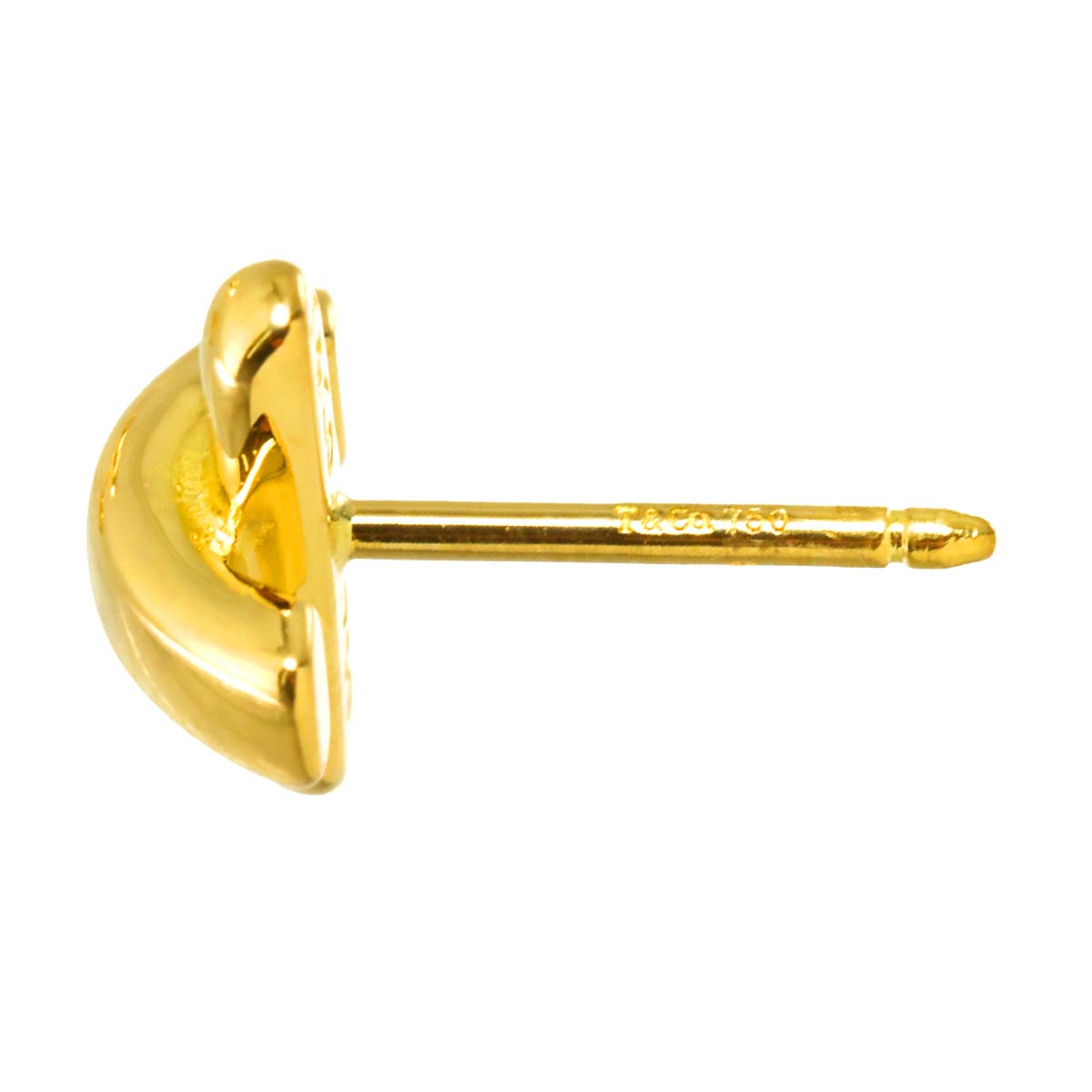 Cross stitch Earrings Pierced 18K Yellow Gold 750