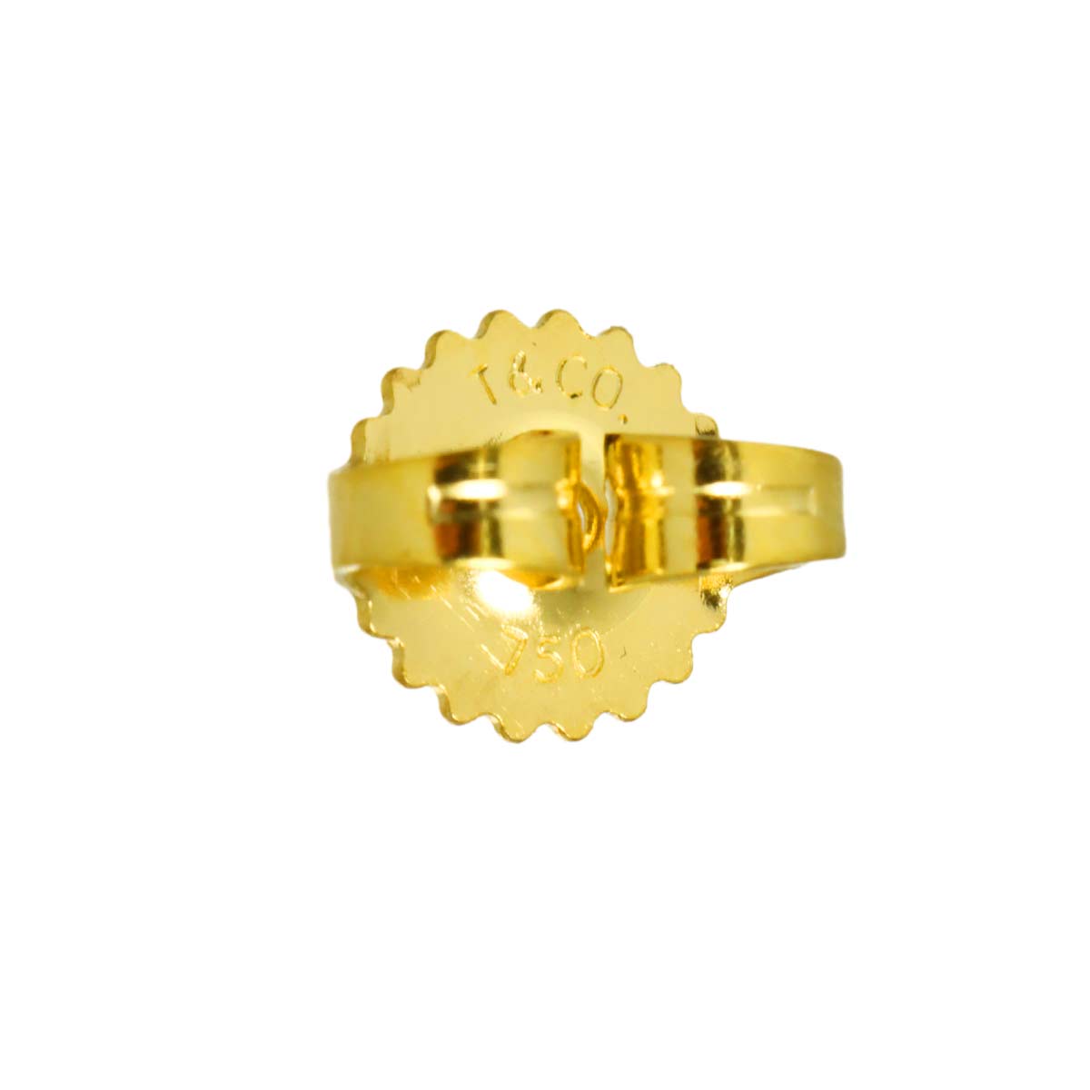 Cross stitch Earrings Pierced 18K Yellow Gold 750