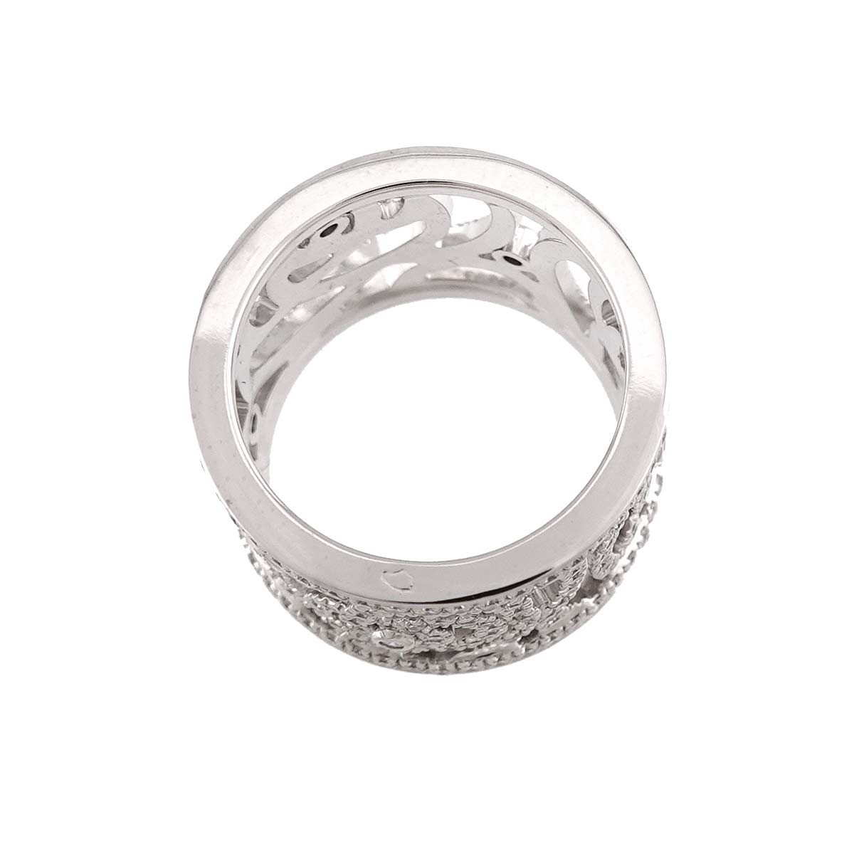 Camellia Diamond Ring 18K White Gold 750 size48 4-4.5(US)