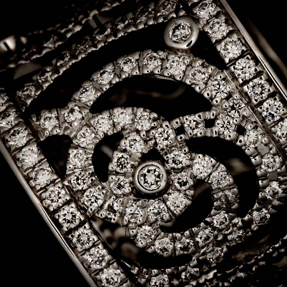 Camellia Diamond Ring 18K White Gold 750 size48 4-4.5(US)