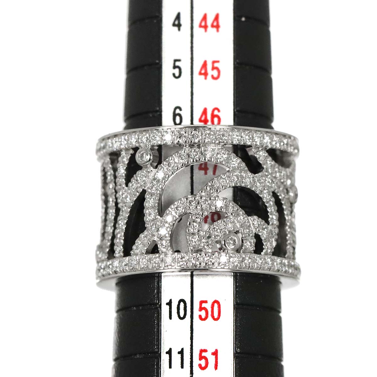 Camellia Diamond Ring 18K White Gold 750 size48 4-4.5(US)