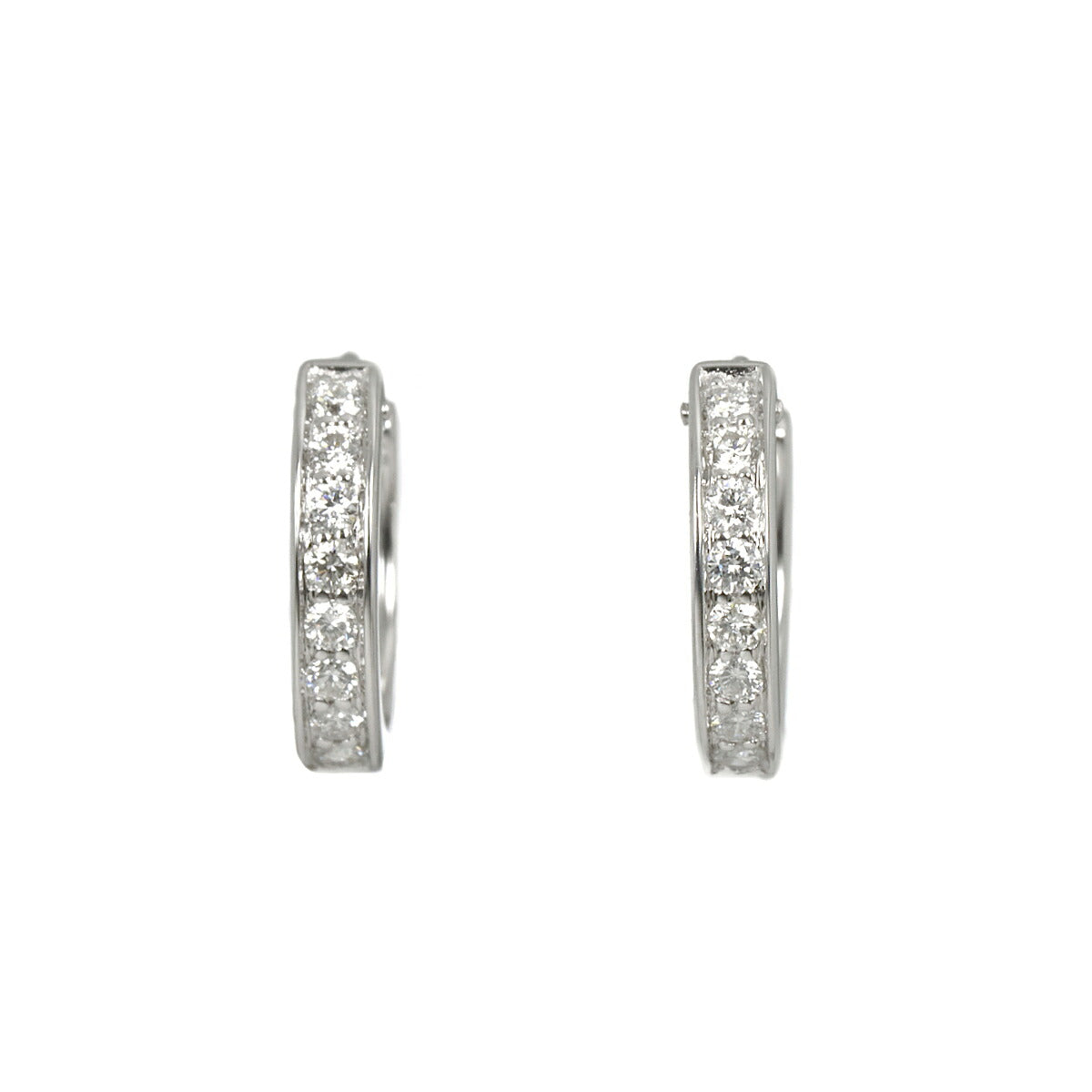 Diamond 0.10ct/0.10ct Earrings Pierced K18 WG 750