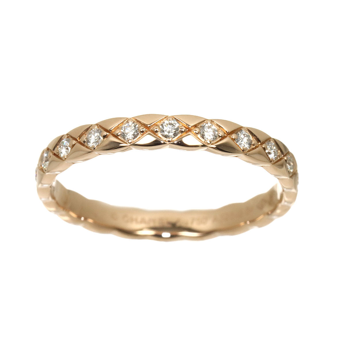 Coco Crush Diamond Ring 18K Pink Gold 750 Size64 10.25-10.5(US)