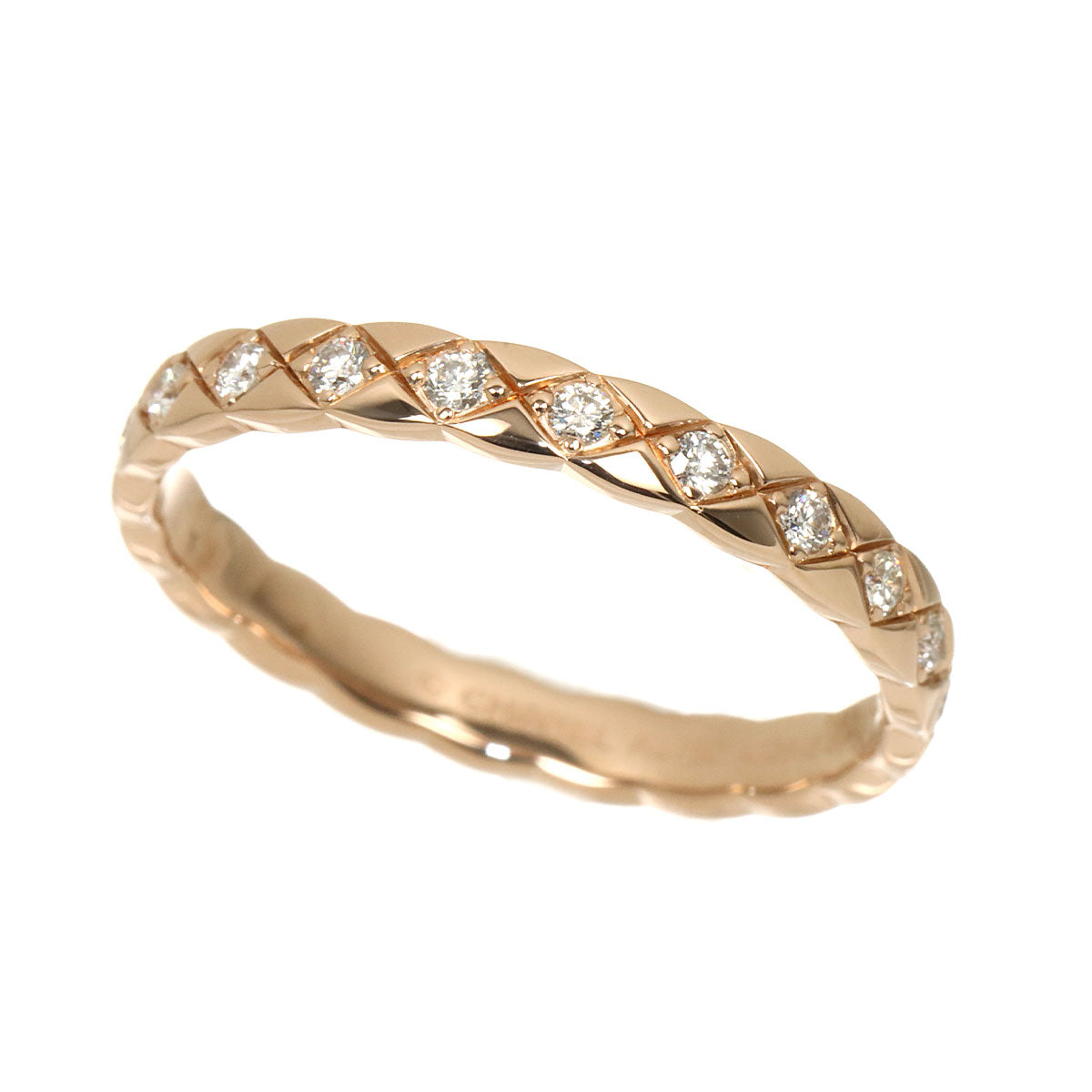 Coco Crush Diamond Ring 18K Pink Gold 750 Size64 10.25-10.5(US)