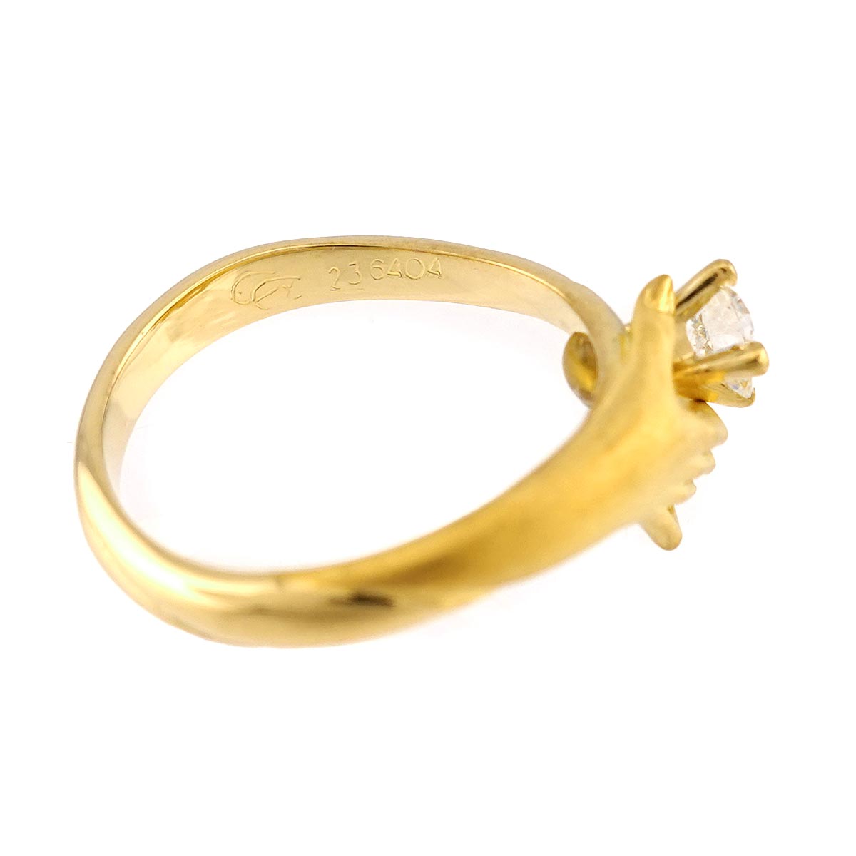 Diamond Ring 18K YG 750 Size5.75-6(US)