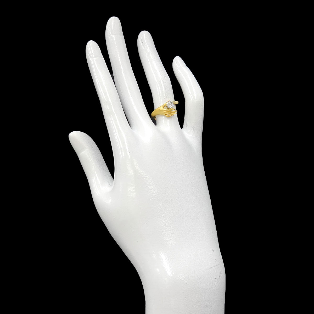Diamond Ring 18K YG 750 Size5.75-6(US)