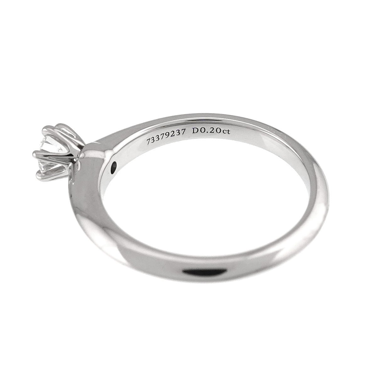 Diamond 0.20ct E/VVS1/3EX Ring Platinum Size4(US)
