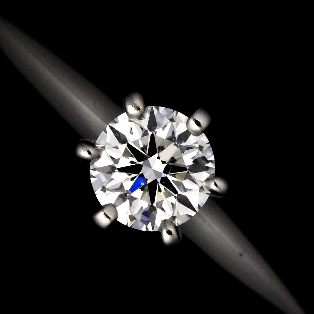 Diamond 0.20ct E/VVS1/3EX Ring Platinum Size4(US)