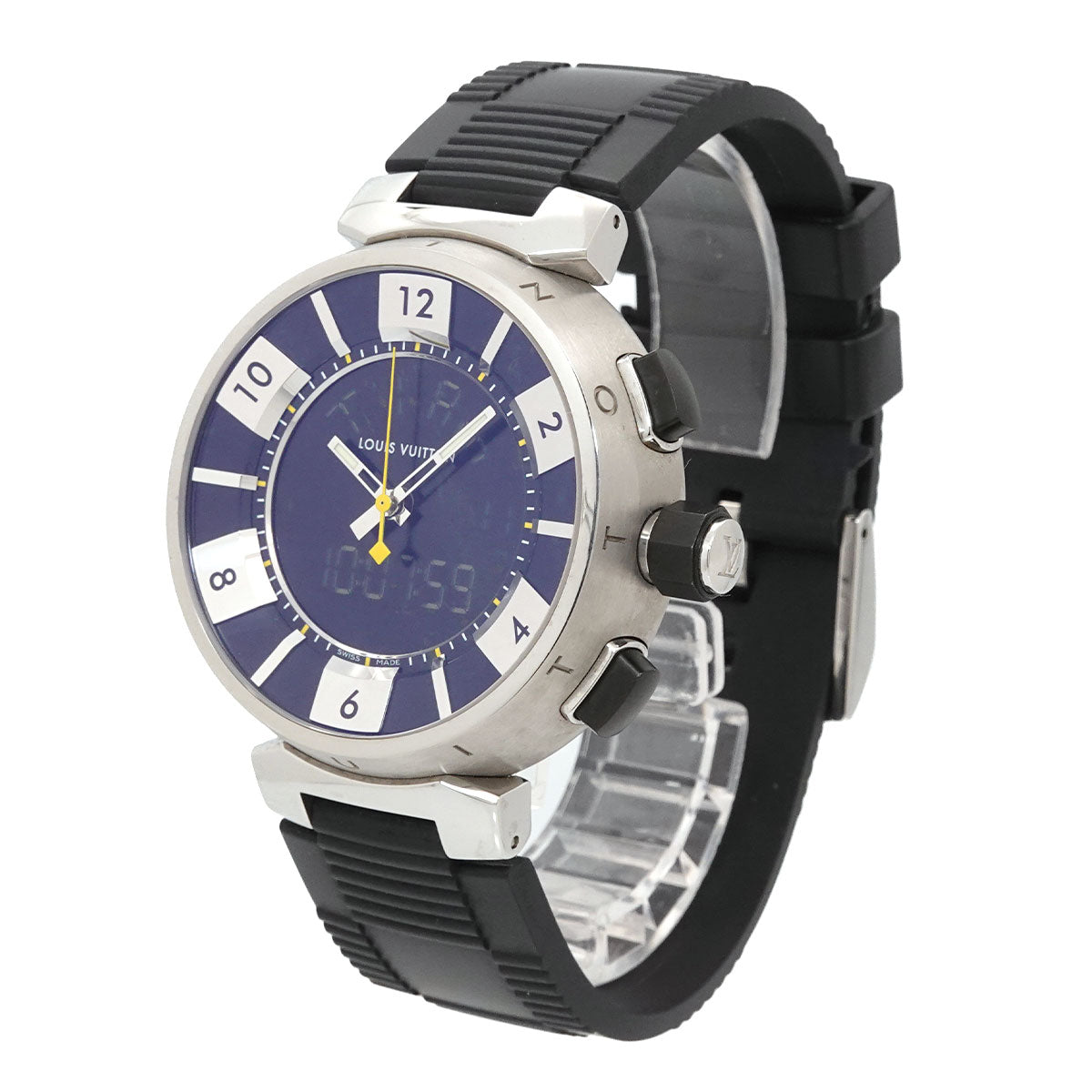 Tambour In Black Q118F Quartz Analog Digital Watch