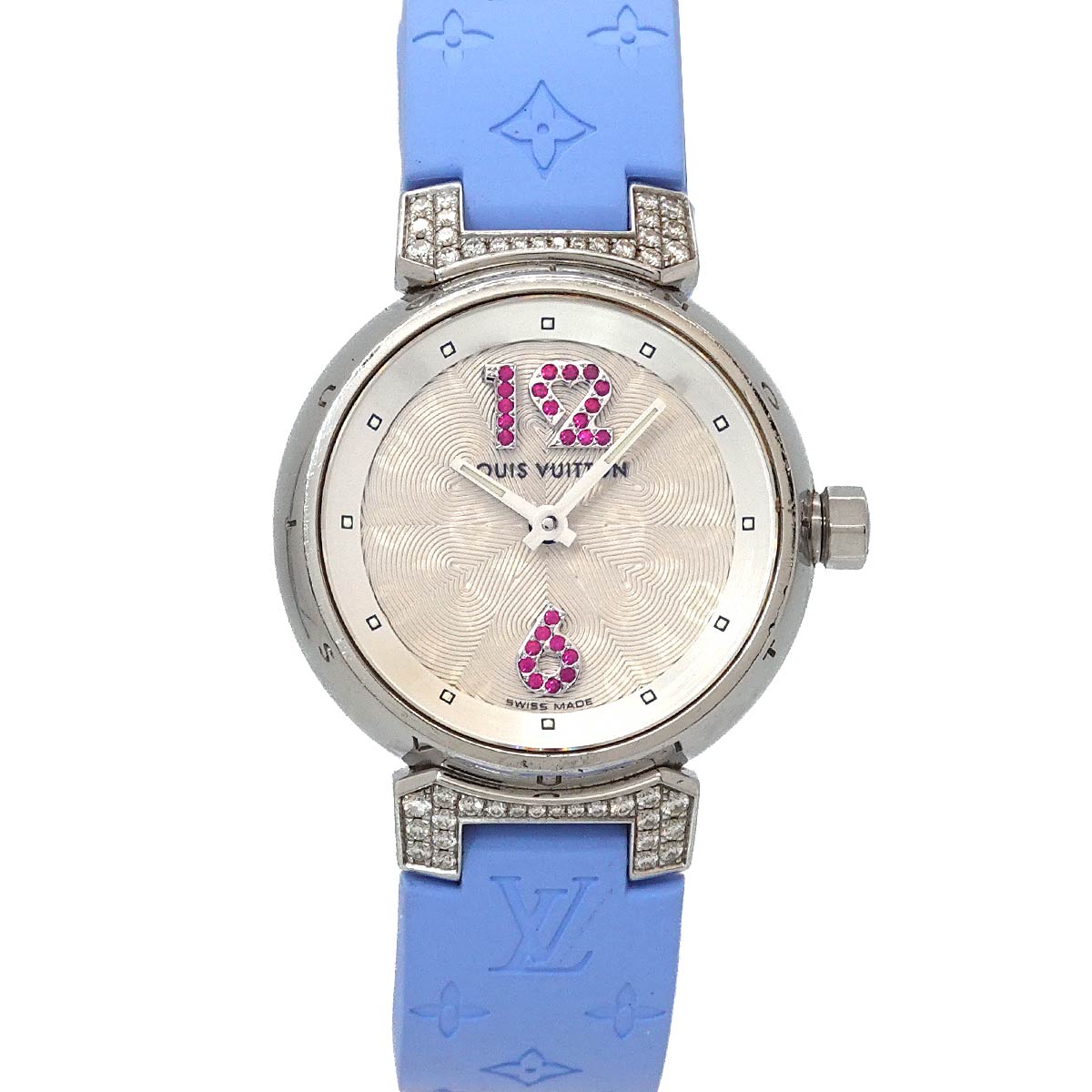 Tambour Q1214 Quartz Diamond Ruby Ladies Watch