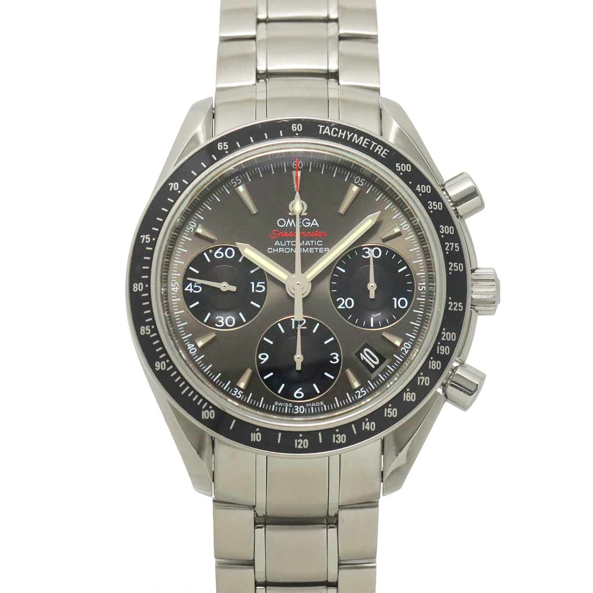 Speedmaster Date 323 30 40 40 06 001 Gray Black Dial Mens