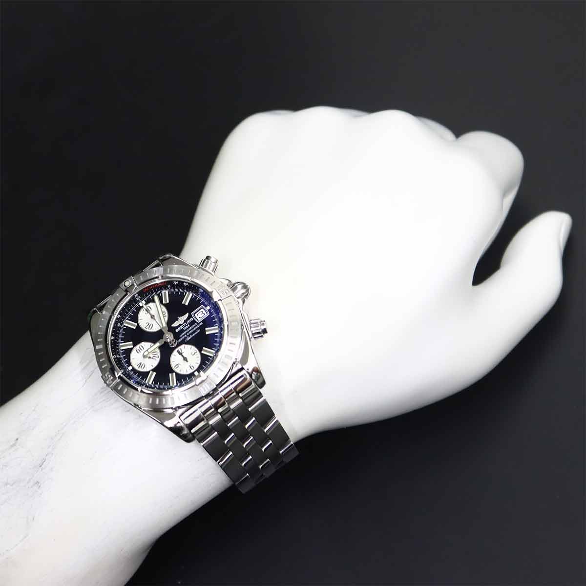Chronomat Evolution A13356 Chronograph Black Dial Mens