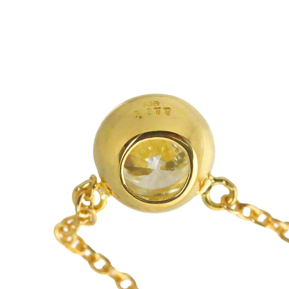 Diamond 0.277ct Necklace 18K YG Yellow Gold 750