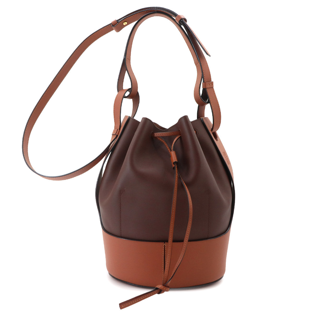 Balloon Medium Hand Shoulder Bag Leather Brown Purse