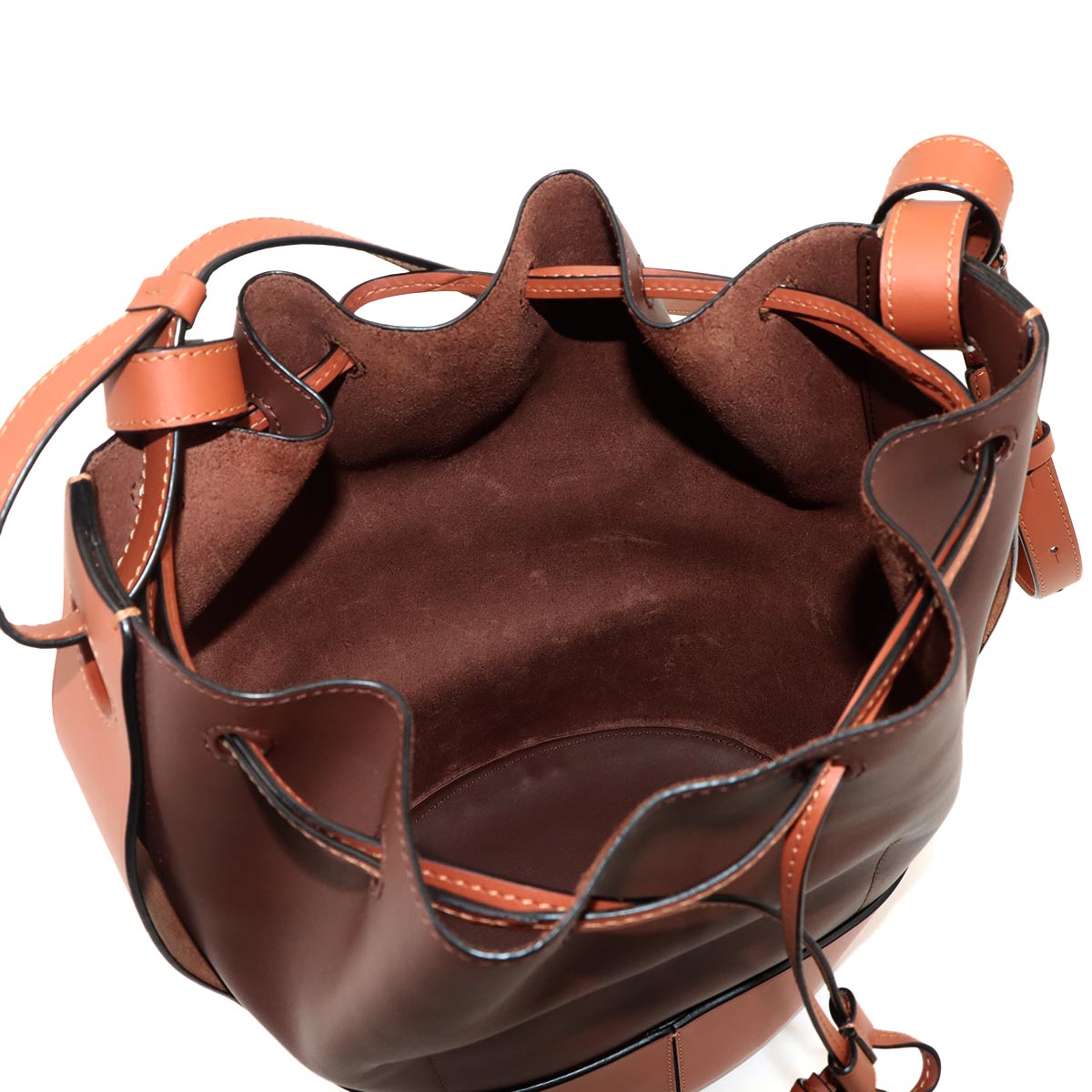 Balloon Medium Hand Shoulder Bag Leather Brown Purse