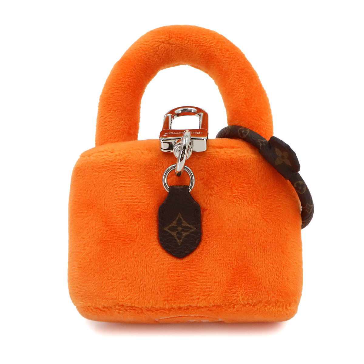 LV Lucky Lock Bag Charm Orange Monogram Canvas M03107