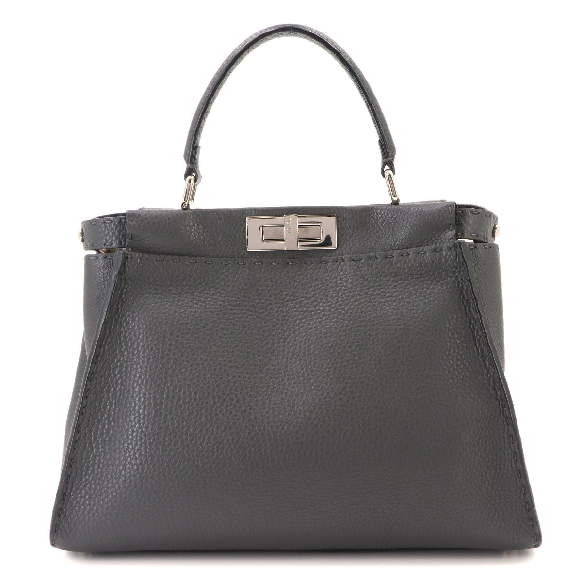 Seleria Peekaboo Regular 2way Hand Bag Leather Gray 8BN290