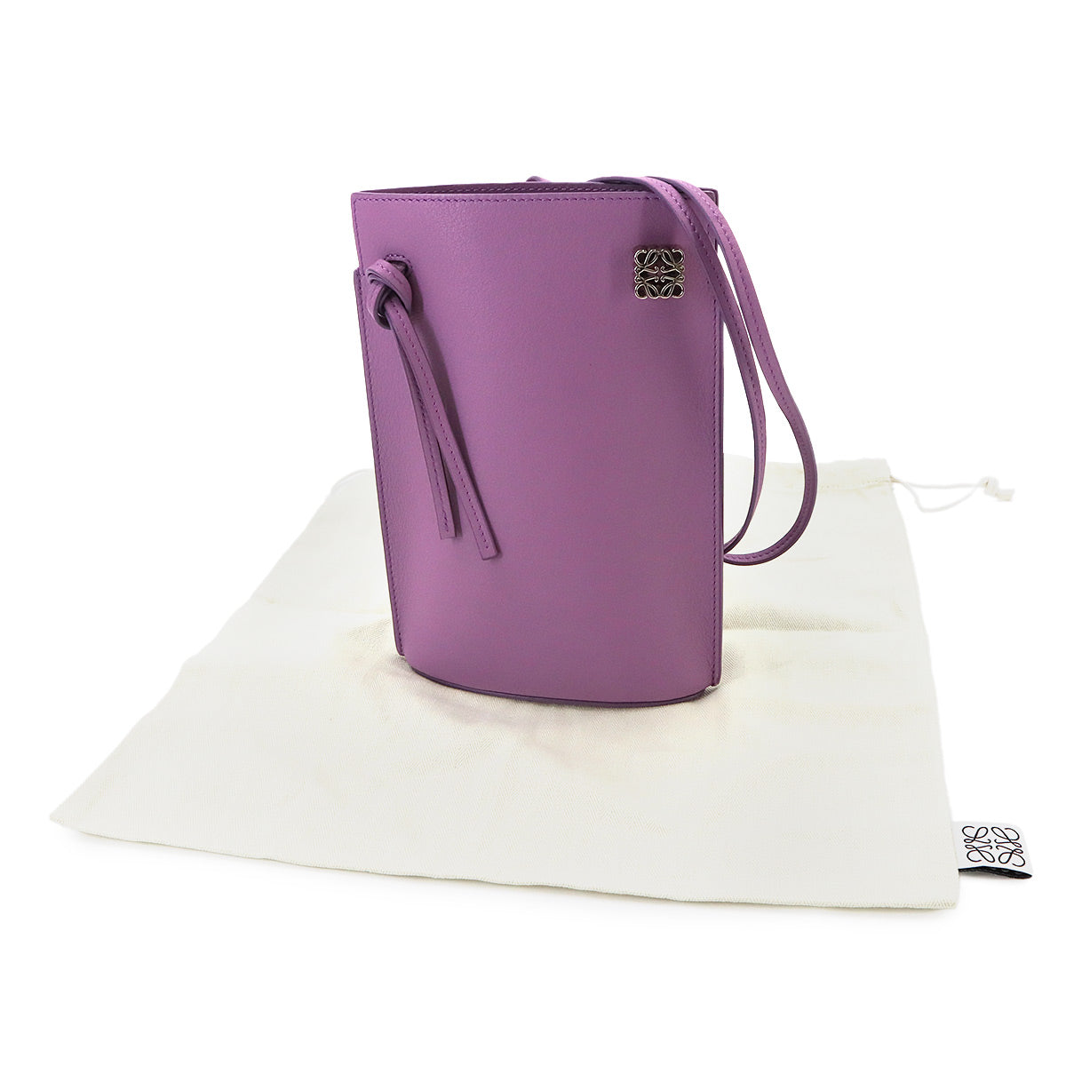 Dice pocket Shoulder Bag Leather Purple C630R12X01