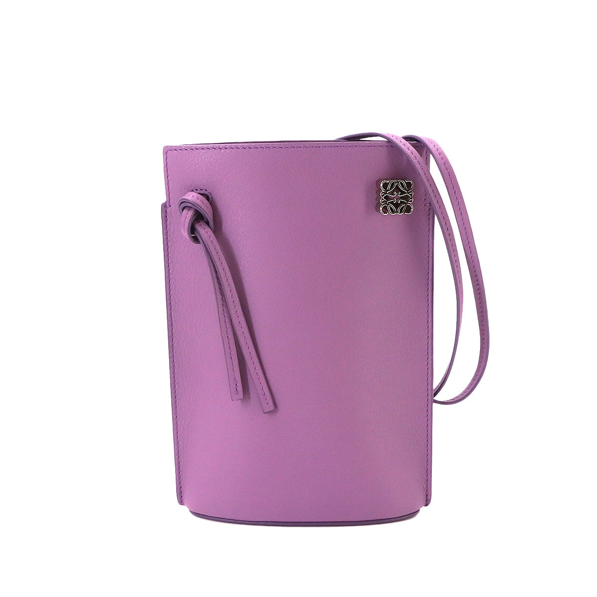 Dice pocket Shoulder Bag Leather Purple C630R12X01