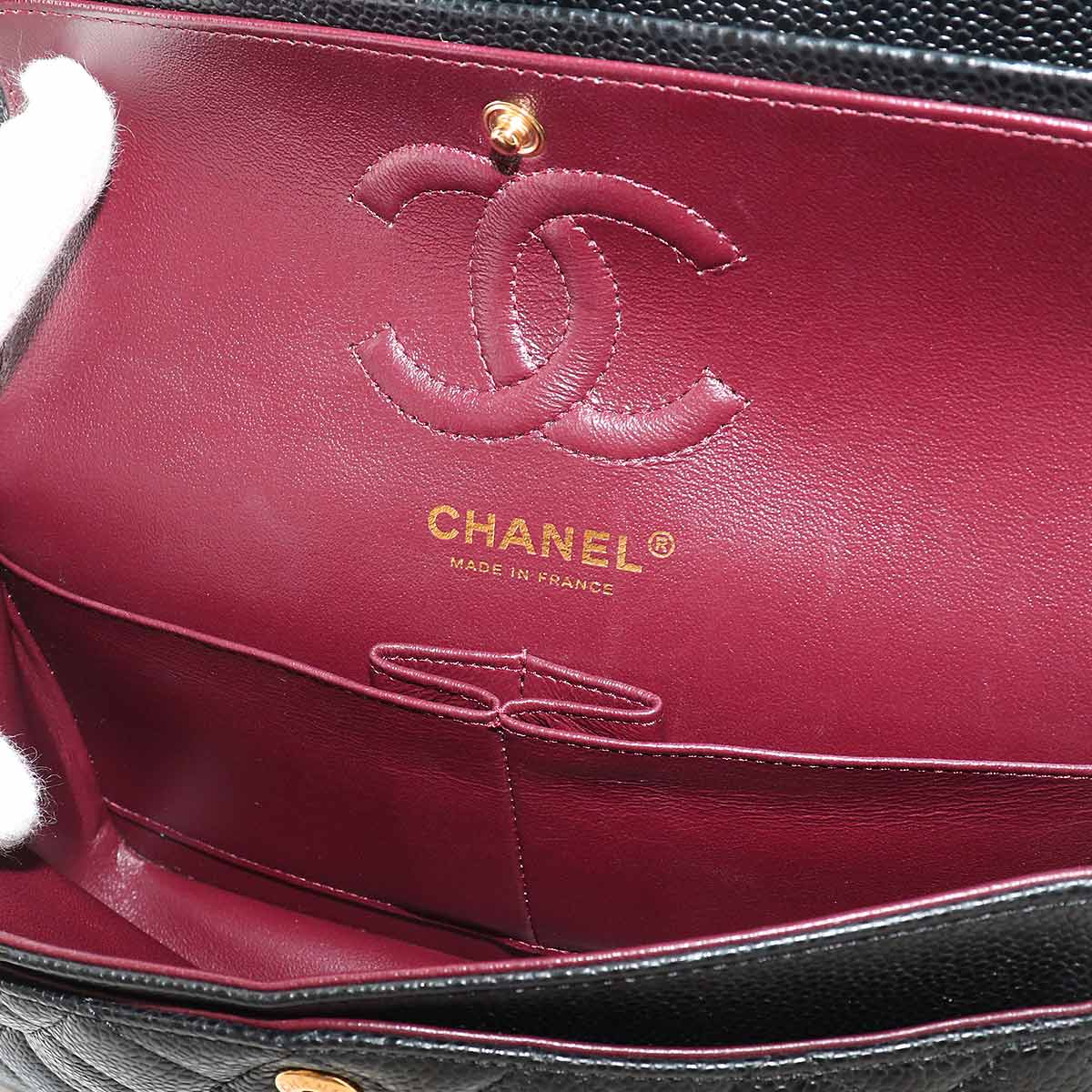 Matelasse 23 Chain Shoulder Bag Leather Black A01113