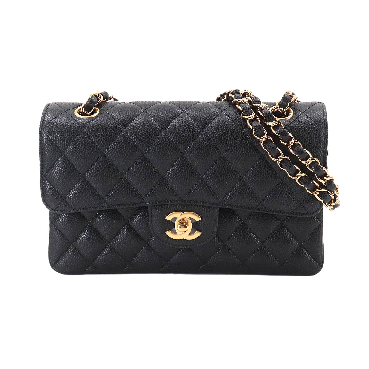 Matelasse 23 Chain Shoulder Bag Leather Black A01113
