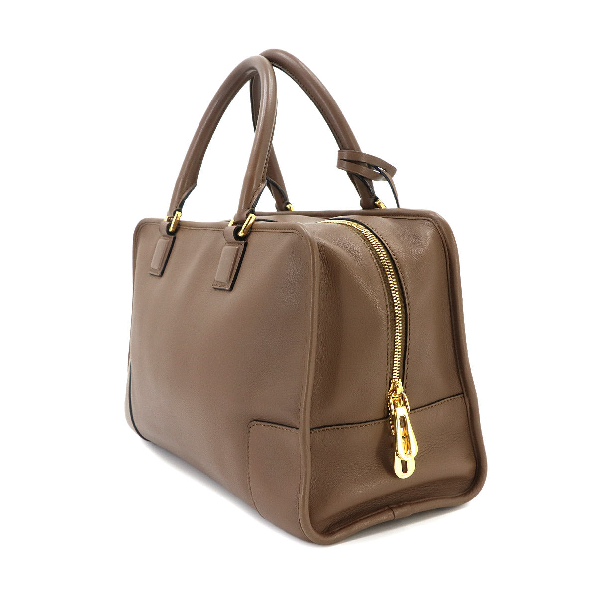 Amazona 36 Hand Bag Leather Brown Anagram Purse