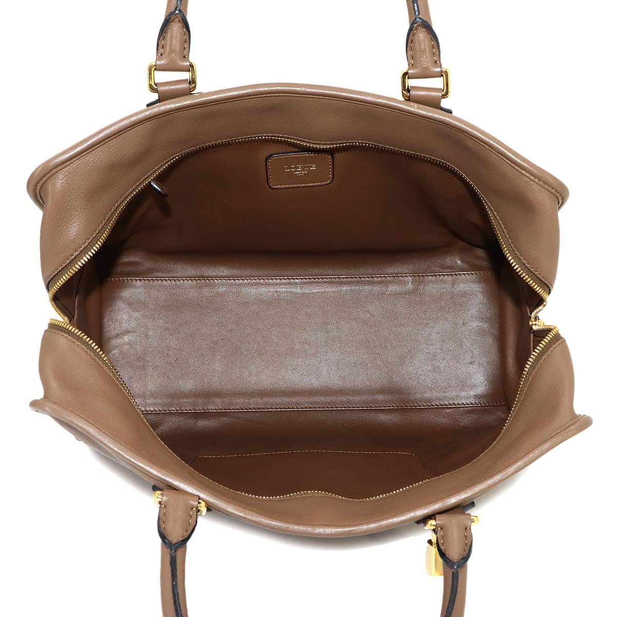 Amazona 36 Hand Bag Leather Brown Anagram Purse