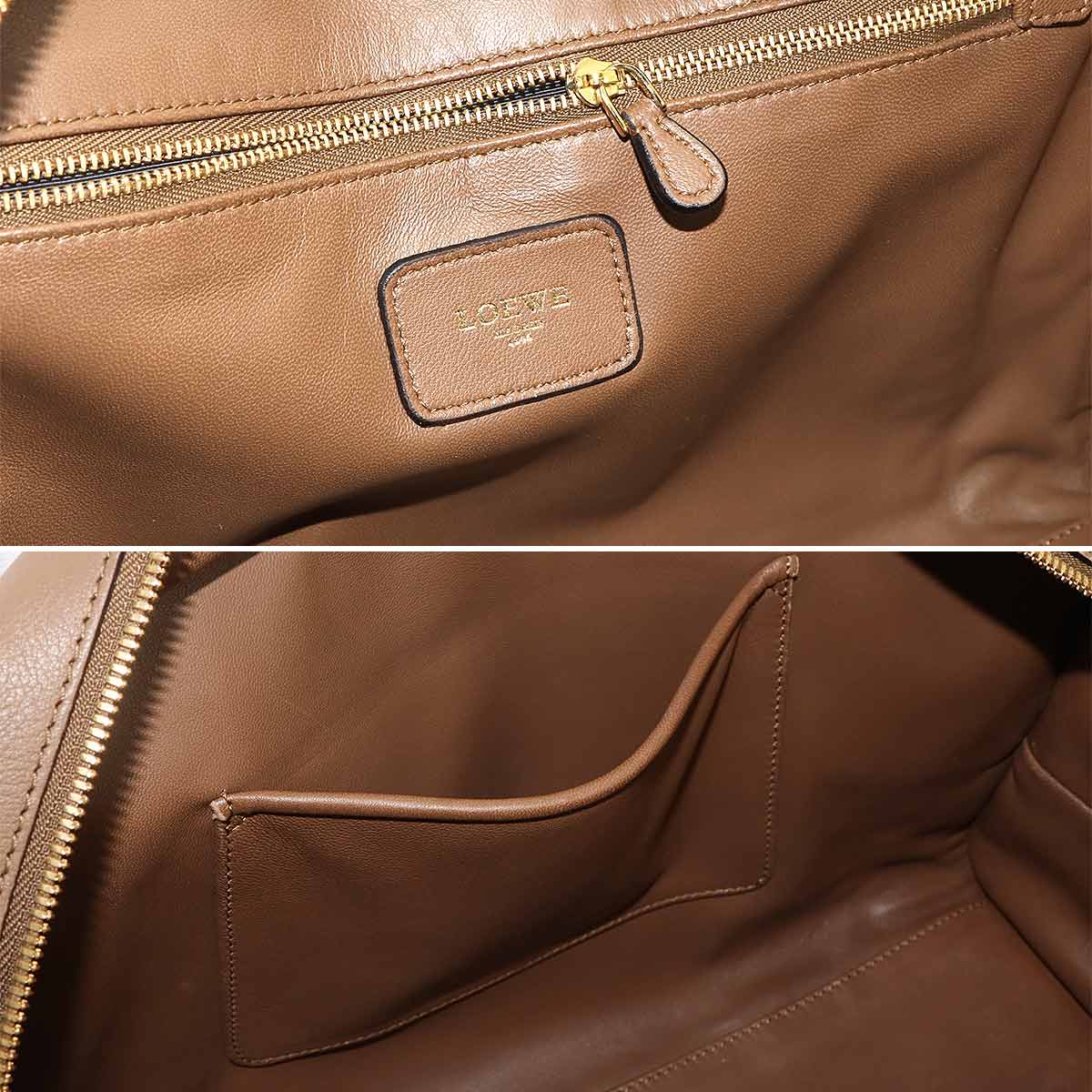 Amazona 36 Hand Bag Leather Brown Anagram Purse