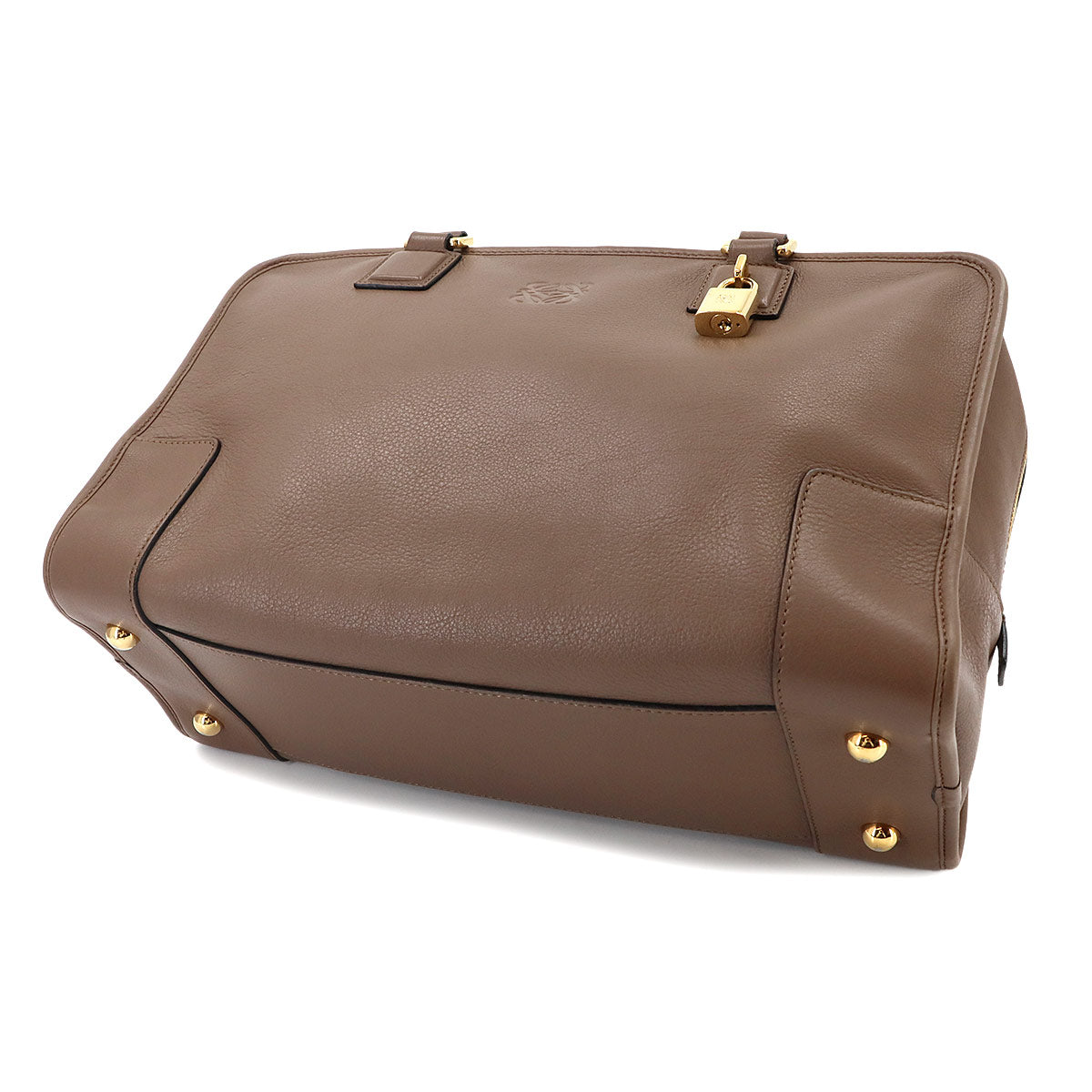 Amazona 36 Hand Bag Leather Brown Anagram Purse