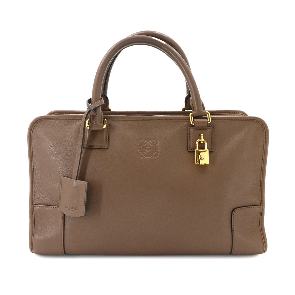 Amazona 36 Hand Bag Leather Brown Anagram Purse
