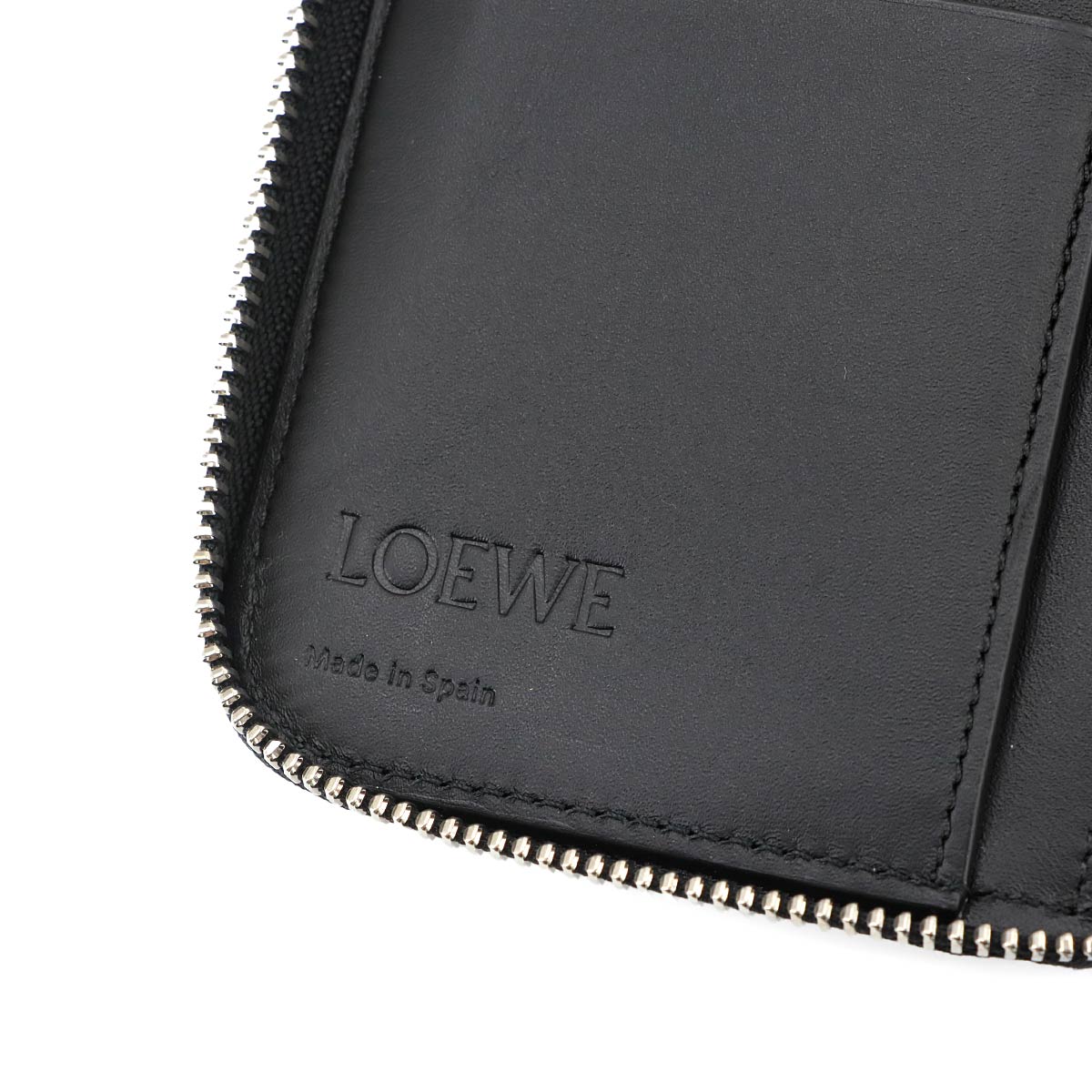 Puzzle Zip Around Long Wallet Leather Black