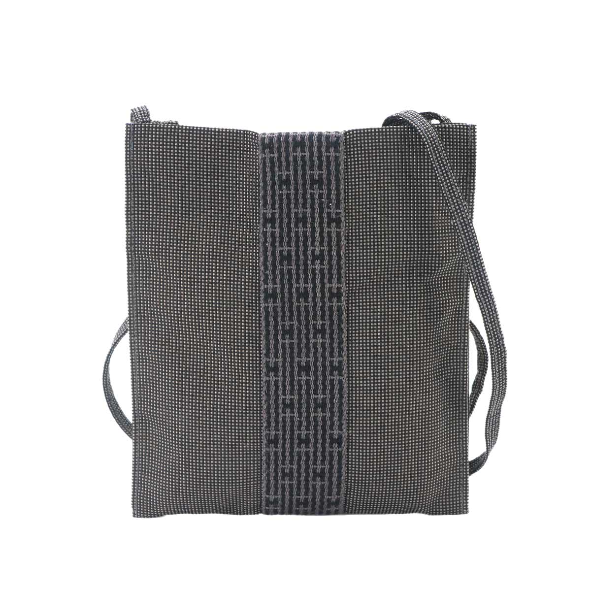 Herline Pochette Shoulder Bag Canvas Gray Purse