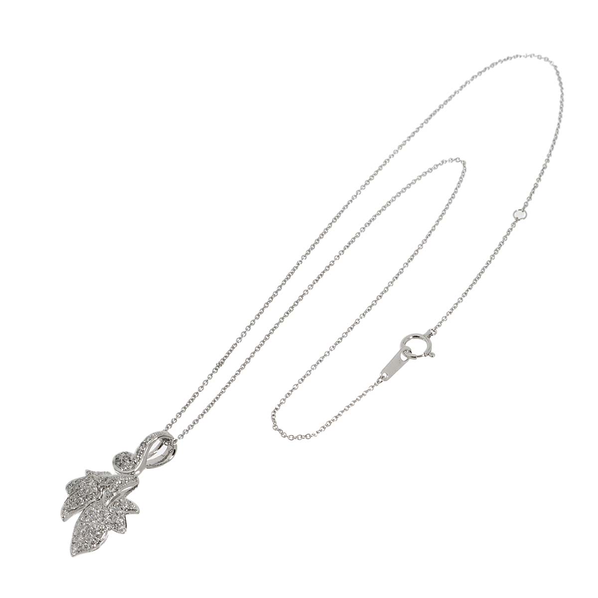 Diamond 0.50ct Necklace 18K WG White Gold 750