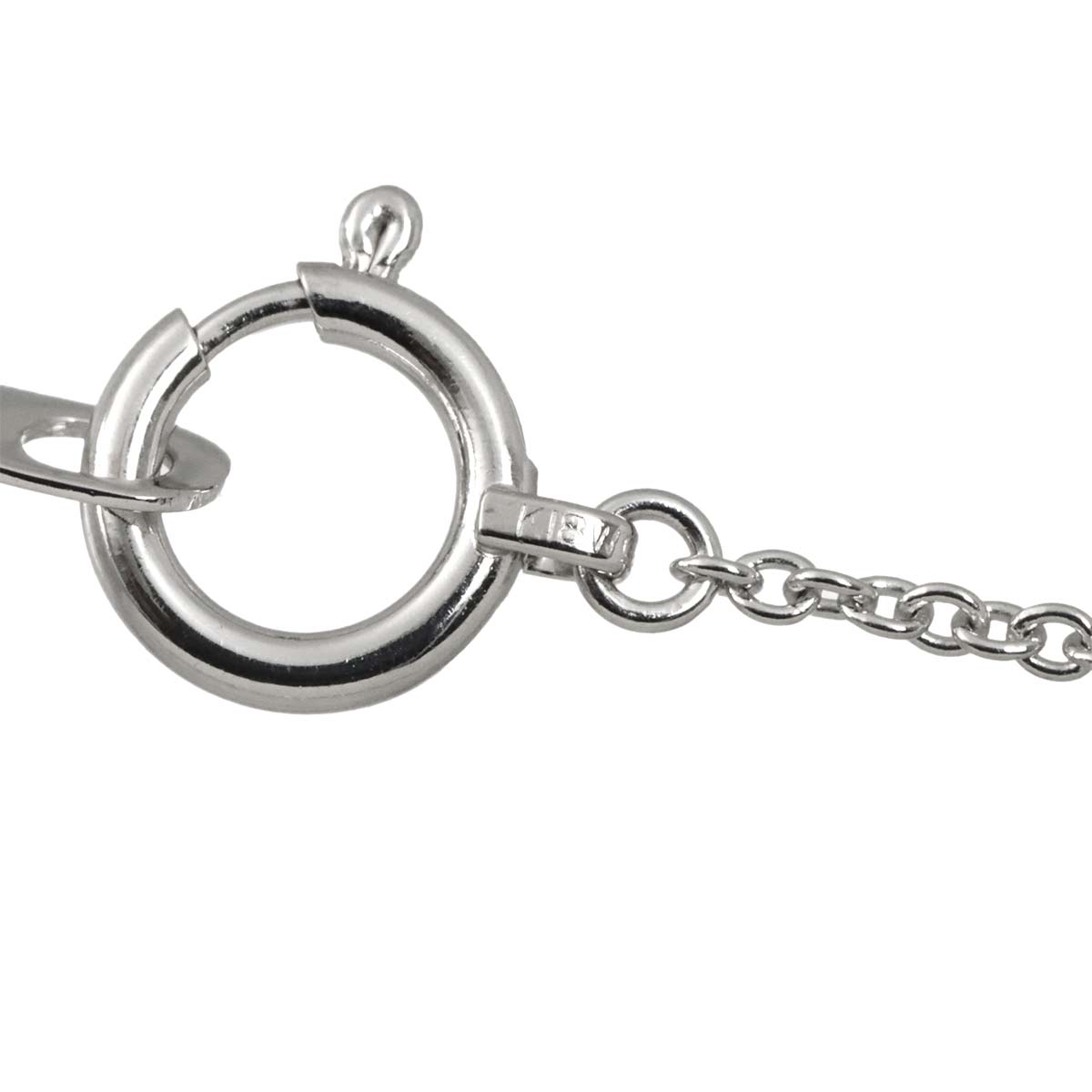 Diamond 0.50ct Necklace 18K WG White Gold 750