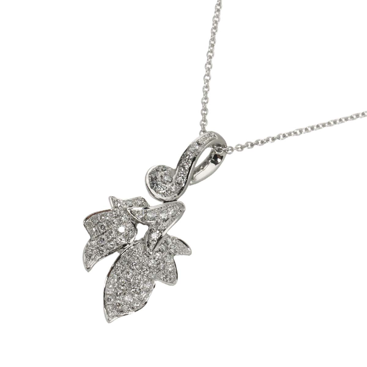 Diamond 0.50ct Necklace 18K WG White Gold 750