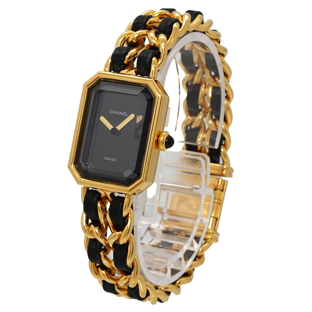 Premiere Size L H0001 Vintage Quartz Black Dial Ladies Watch