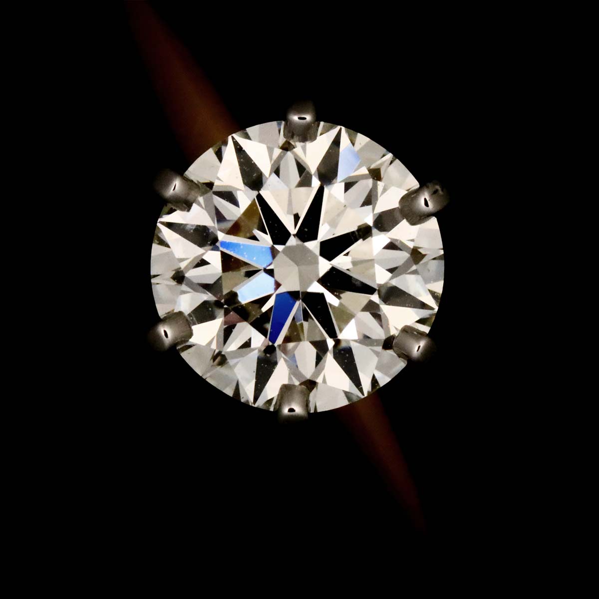 Diamond 1.37ct I/VVS1/3EX Ring 18K PG Pt Size5.25-5.5(US)
