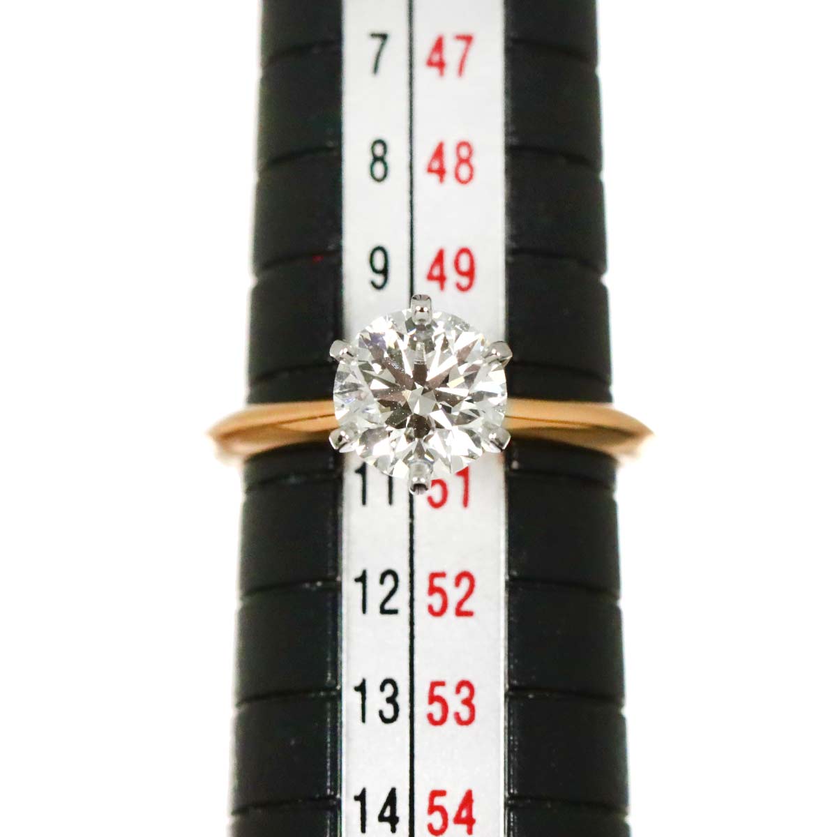 Diamond 1.37ct I/VVS1/3EX Ring 18K PG Pt Size5.25-5.5(US)