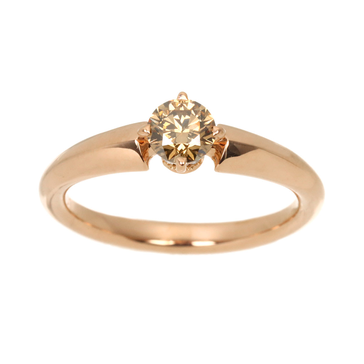 Diamond 0.38ct/0.01ct Ring 18K Pink Gold 750 size5.25(US)