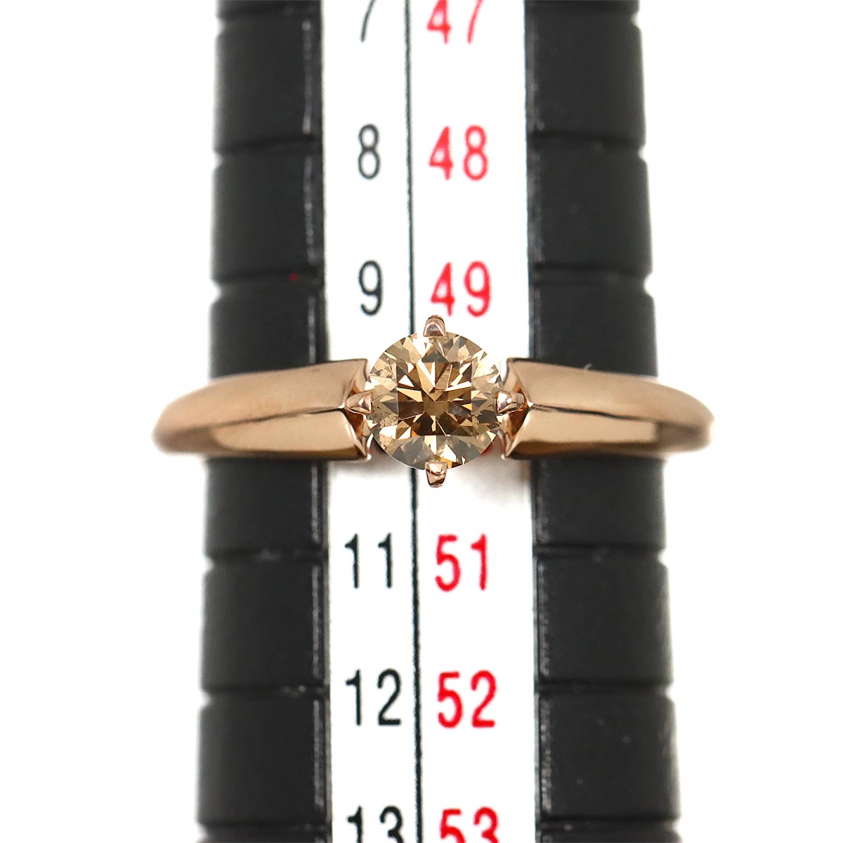 Diamond 0.38ct/0.01ct Ring 18K Pink Gold 750 size5.25(US)