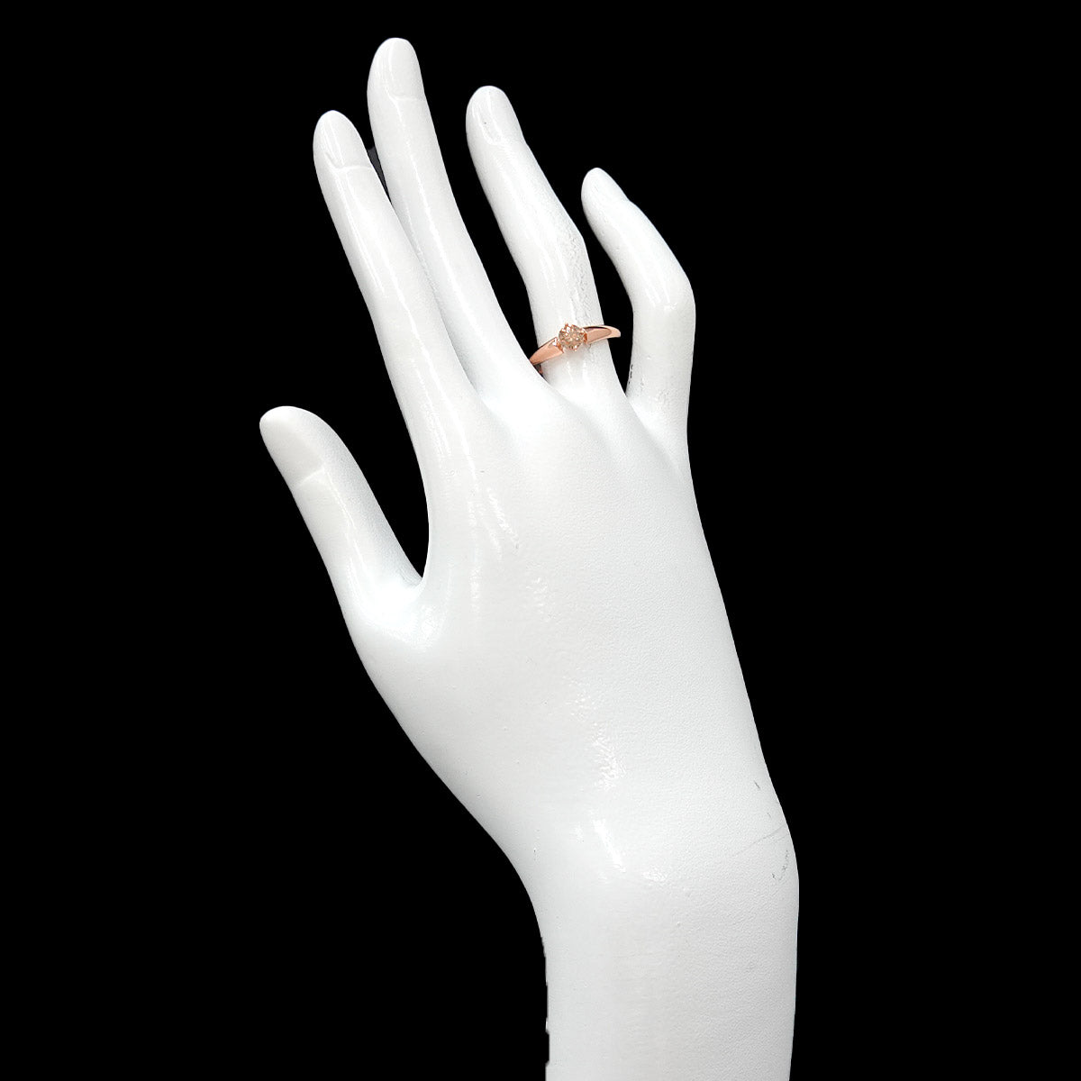 Diamond 0.38ct/0.01ct Ring 18K Pink Gold 750 size5.25(US)