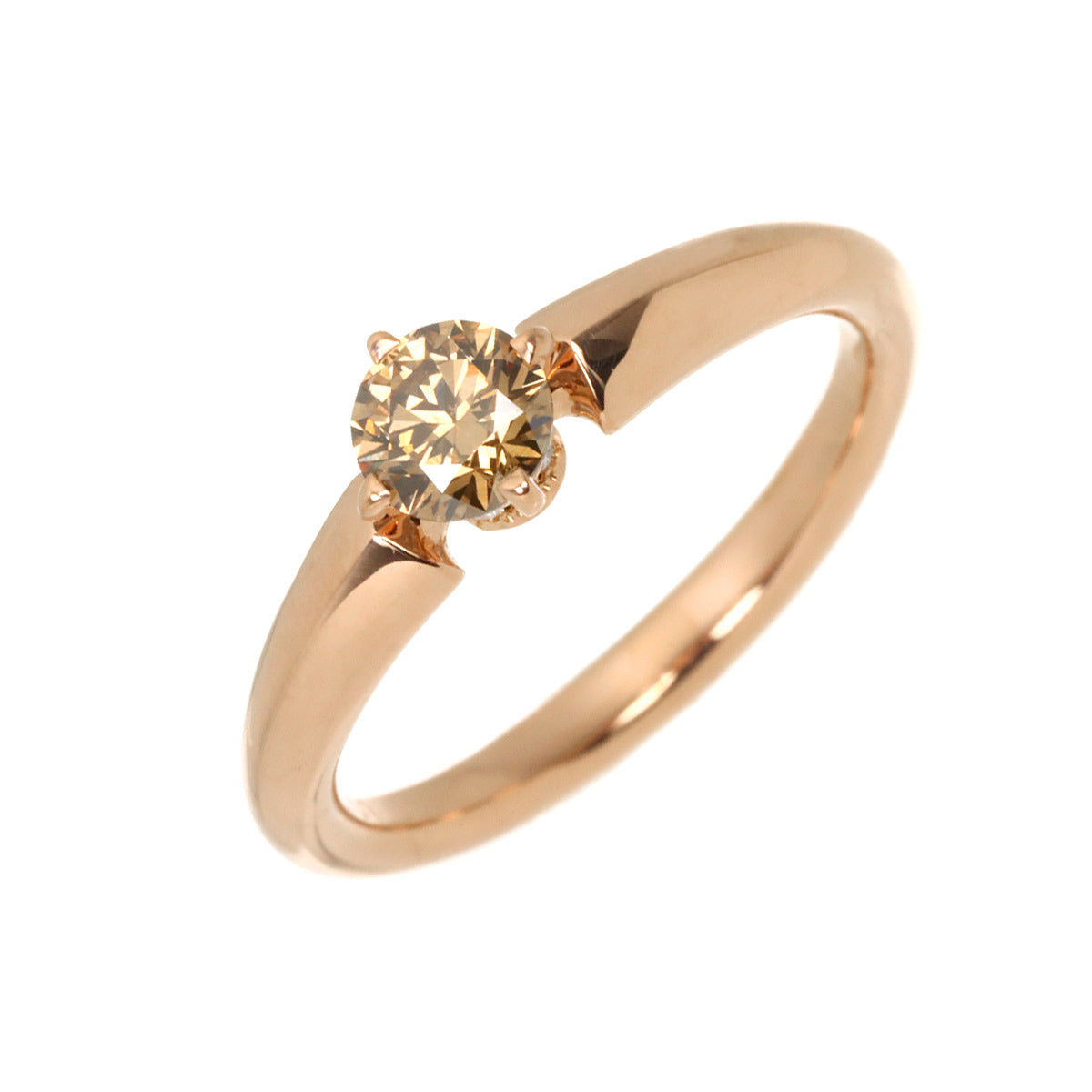 Diamond 0.38ct/0.01ct Ring 18K Pink Gold 750 size5.25(US)