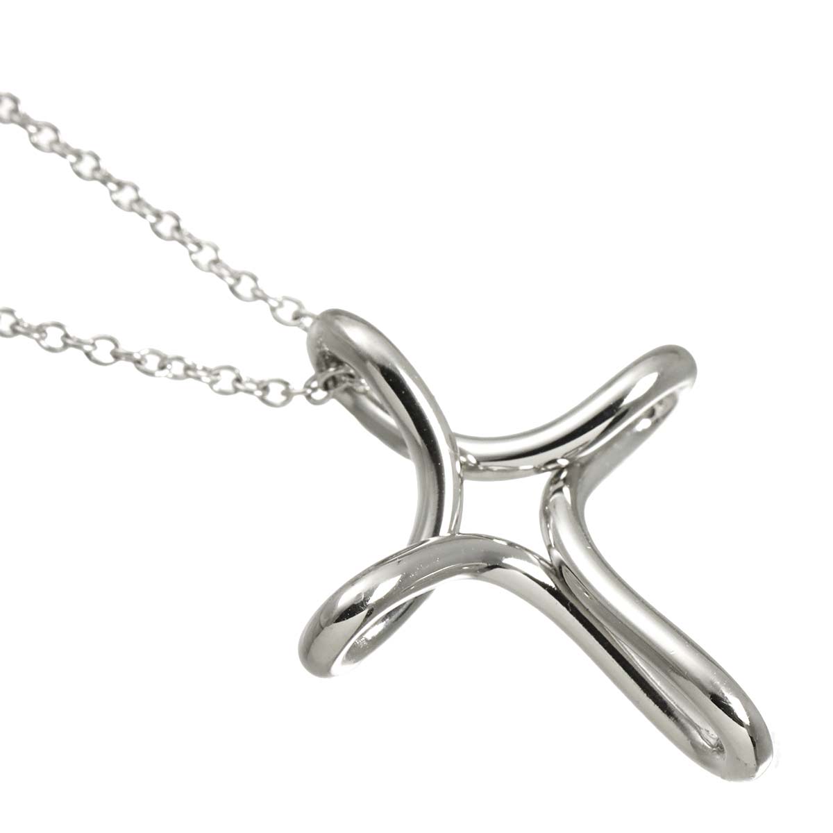 Infinity Cross Necklace Platinum
